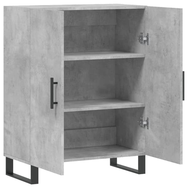 vidaXL Skjenk betonggrå 69,5x34x90 cm konstruert tre