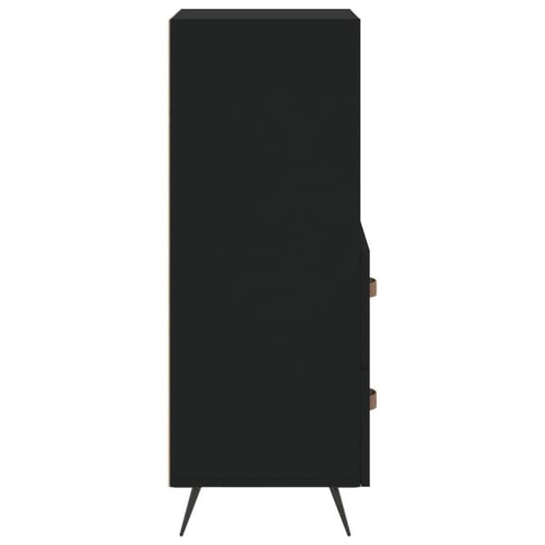 vidaXL Skänk svart 34,5x34x90 cm konstruerat trä