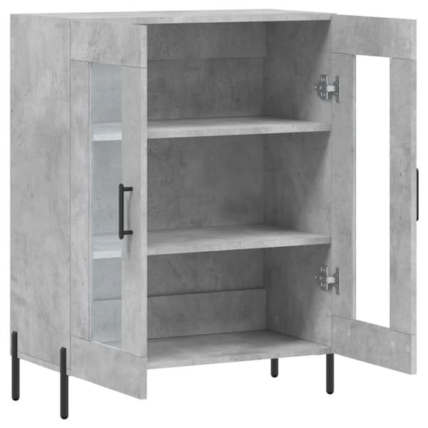 vidaXL Skjenk betonggrå 69,5x34x90 cm konstruert tre