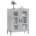 Miniatyrbilde 2 av 11: vidaXL Skjenk betonggrå 69,5x34x90 cm konstruert tre