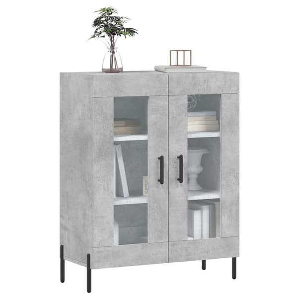 vidaXL Skjenk betonggrå 69,5x34x90 cm konstruert tre