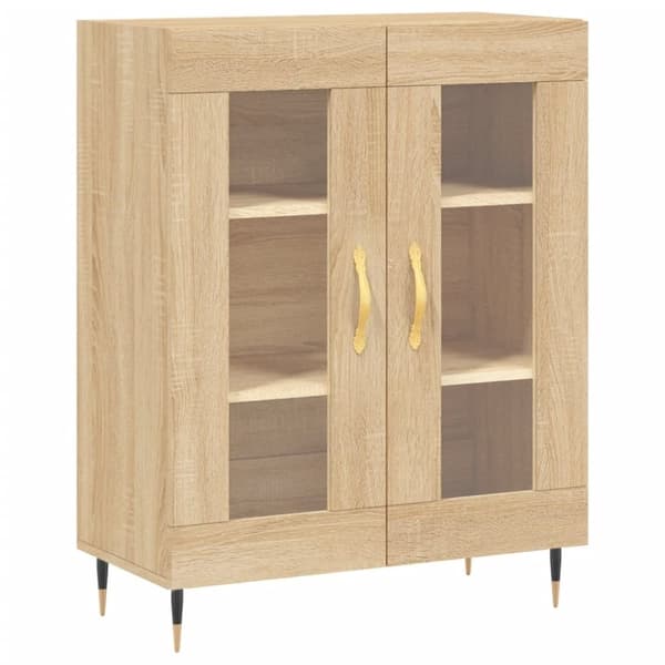 vidaXL Skjenk sonoma eik 69,5x34x90 cm konstruert tre
