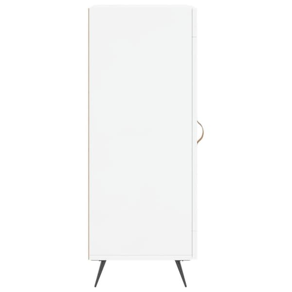 vidaXL skænk 34,5x34x90 cm konstrueret træ hvid højglans