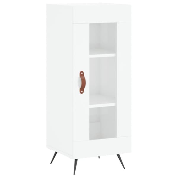 vidaXL skænk 34,5x34x90 cm konstrueret træ hvid højglans