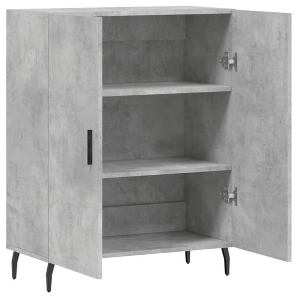 vidaXL Senkki betoninharmaa 69,5x34x90 cm tekninen puu