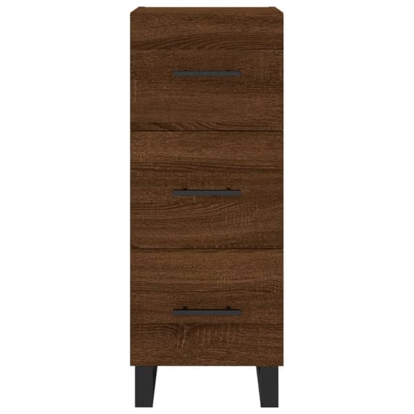 vidaXL skænk 34,5x34x90 cm konstrueret træ brun egetræsfarve