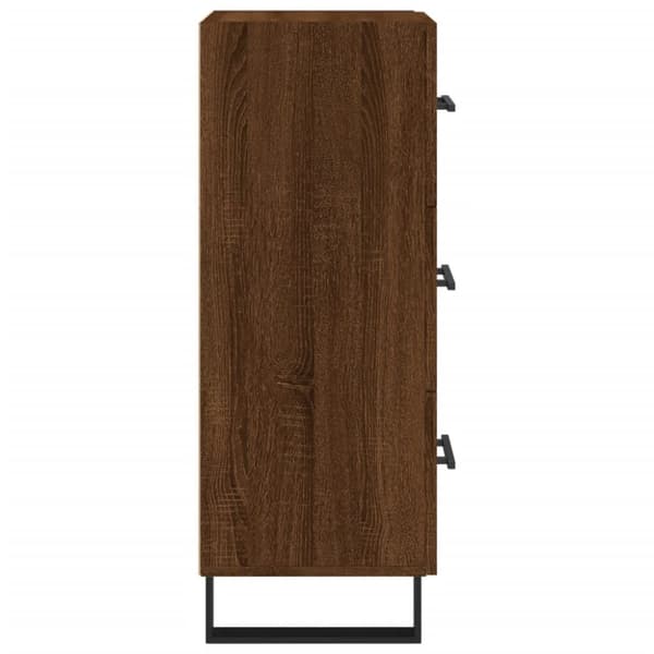 vidaXL skænk 34,5x34x90 cm konstrueret træ brun egetræsfarve