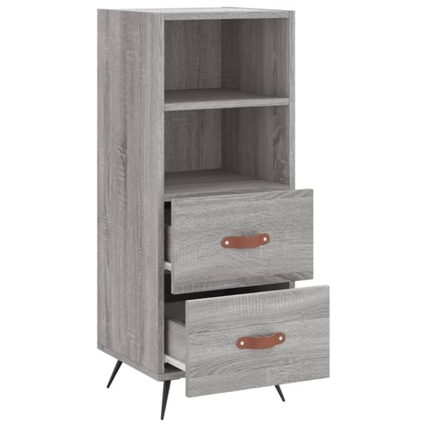 vidaXL skænk 34,5x34x90 cm konstrueret træ grå sonoma-eg