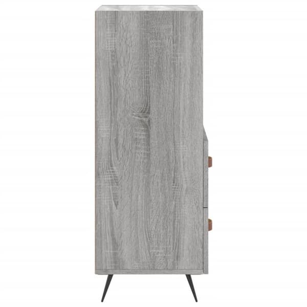 vidaXL skænk 34,5x34x90 cm konstrueret træ grå sonoma-eg