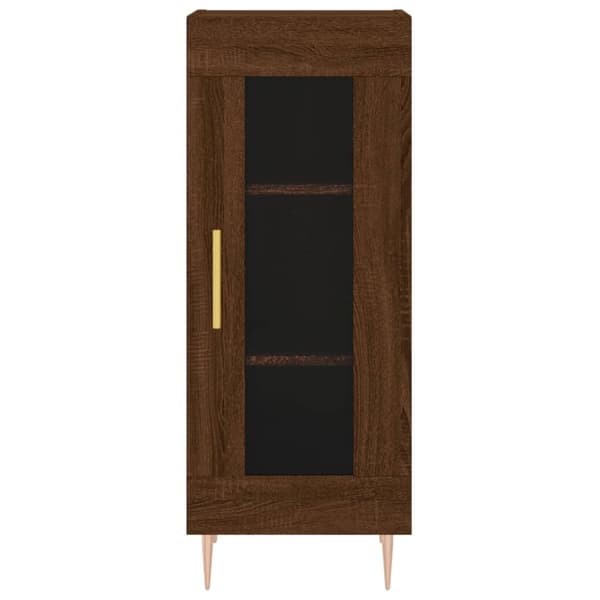 vidaXL skænk 34,5x34x90 cm konstrueret træ brun egetræsfarve