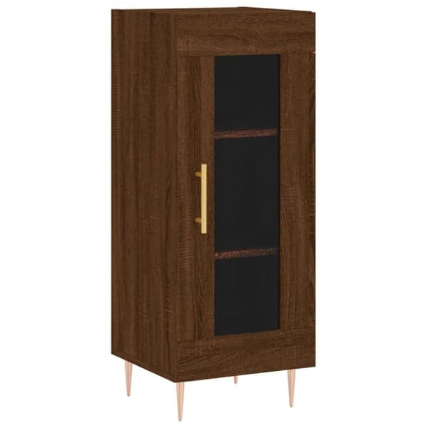 vidaXL skænk 34,5x34x90 cm konstrueret træ brun egetræsfarve