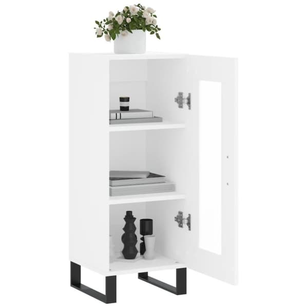 vidaXL Skjenk hvit 34,5x34x90 cm konstruert tre