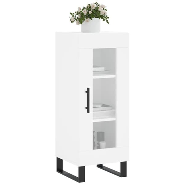 vidaXL Skjenk hvit 34,5x34x90 cm konstruert tre