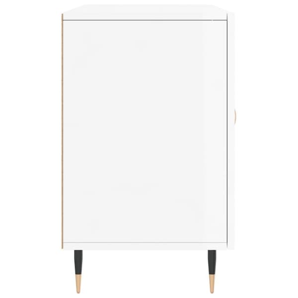 vidaXL Senkki korkeakiilto valkoinen 100x36x60 cm tekninen puu