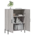 Miniatyrbilde 4 av 11: vidaXL Skjenk grå sonoma 69,5x34x90 cm konstruert tre