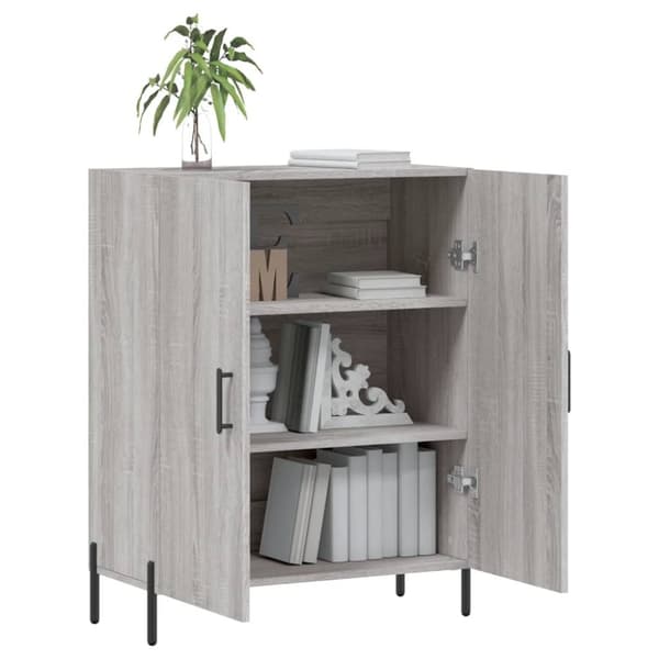 vidaXL Skjenk grå sonoma 69,5x34x90 cm konstruert tre