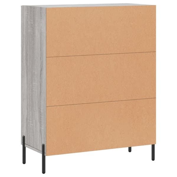 vidaXL Skjenk grå sonoma 69,5x34x90 cm konstruert tre