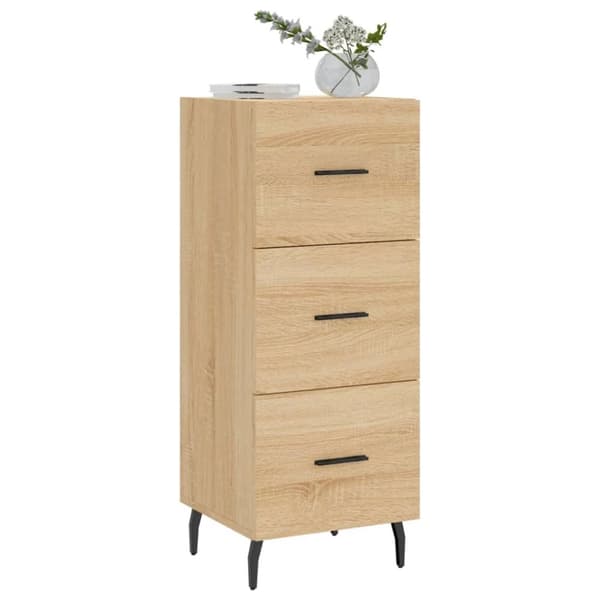 vidaXL skænk 34,5x34x90 cm konstrueret træ sonoma-eg