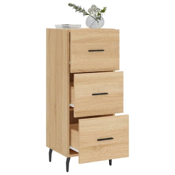 vidaXL skænk 34,5x34x90 cm konstrueret træ sonoma-eg