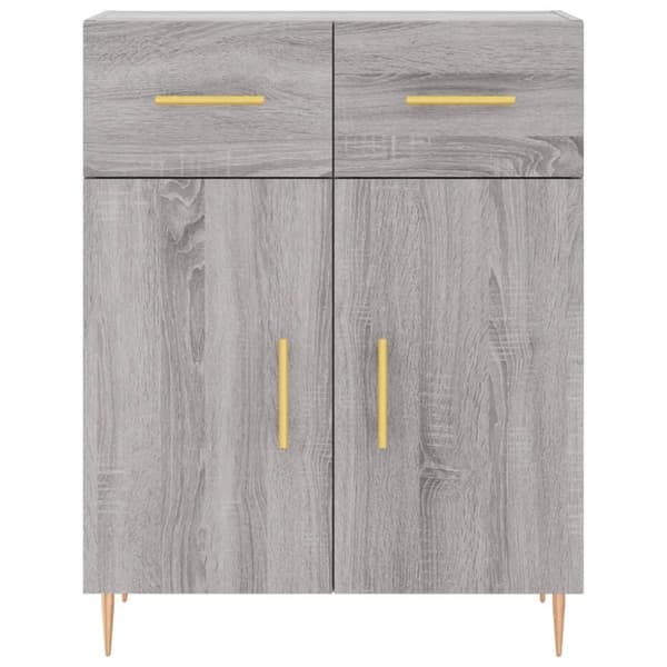 vidaXL skænk 69,5x34x90 cm konstrueret træ grå sonoma-eg