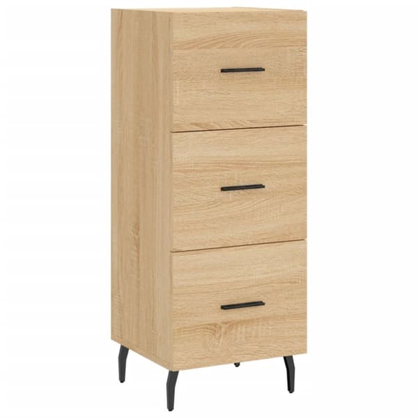 vidaXL Skjenk sonoma eik 34,5x34x90 cm konstruert tre