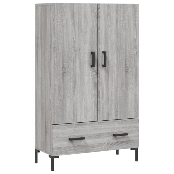 vidaXL Kaappi harmaa Sonoma 69,5x31x115 cm tekninen puu