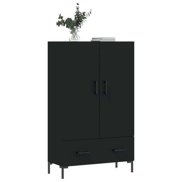 vidaXL Högskåp svart 69,5x31x115 cm konstruerat trä
