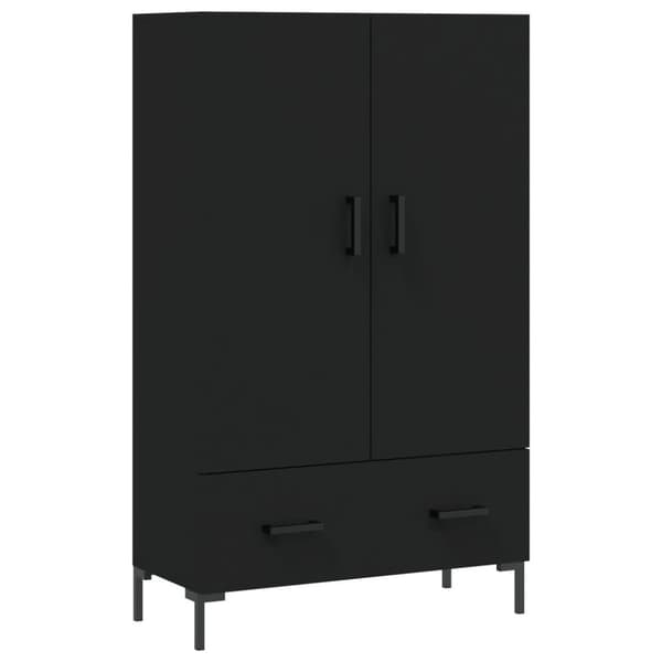 vidaXL Högskåp svart 69,5x31x115 cm konstruerat trä