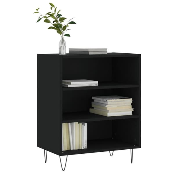 vidaXL Skjenk svart 57x35x70 cm konstruert tre