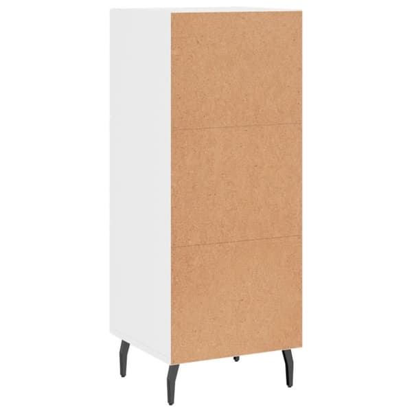 vidaXL skænk 34,5x34x90 cm konstrueret træ hvid højglans