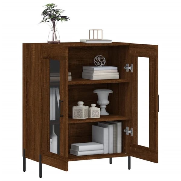 vidaXL Skjenk brun eik 69,5x34x90 cm konstruert tre