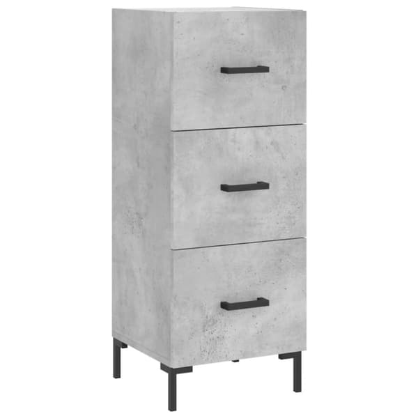 vidaXL Skjenk betonggrå 34,5x34x90 cm konstruert tre
