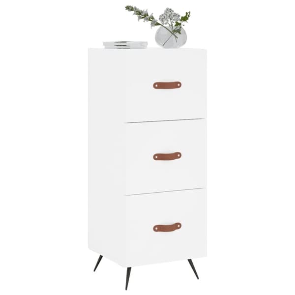 vidaXL skænk 34,5x34x90 cm konstrueret træ hvid