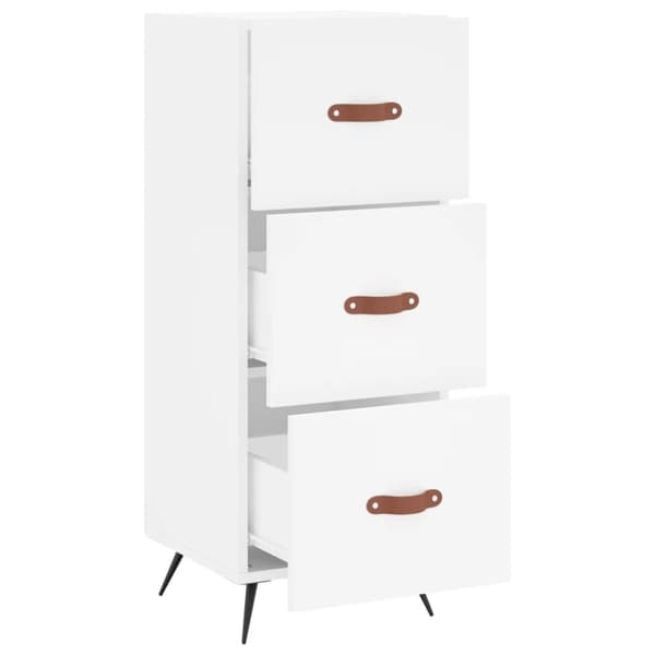 vidaXL skænk 34,5x34x90 cm konstrueret træ hvid