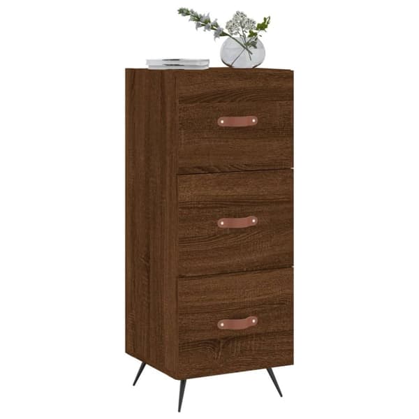 vidaXL Senkki ruskea tammi 34,5x34x90 cm tekninen puu