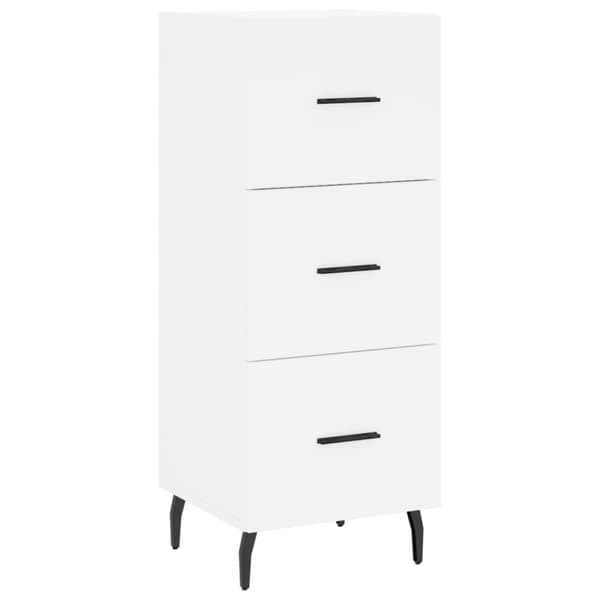 vidaXL Skänk vit 34,5x34x90 cm konstruerat trä