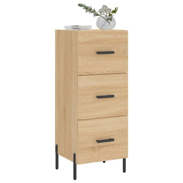 vidaXL Skjenk sonoma eik 34,5x34x90 cm konstruert tre