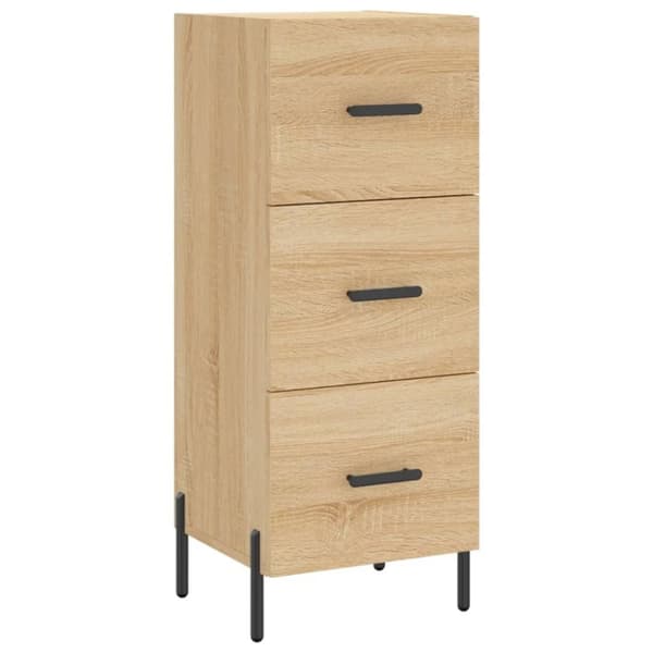 vidaXL Skjenk sonoma eik 34,5x34x90 cm konstruert tre
