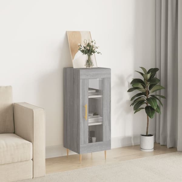 vidaXL skænk 34,5x34x90 cm konstrueret træ grå sonoma-eg