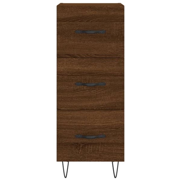 vidaXL Senkki ruskea tammi 34,5x34x90 cm tekninen puu