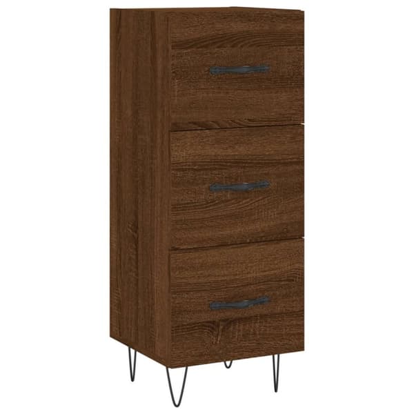 vidaXL Senkki ruskea tammi 34,5x34x90 cm tekninen puu