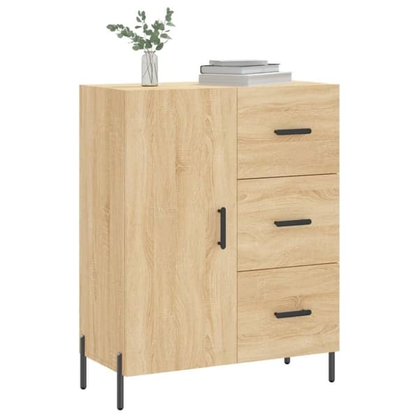 vidaXL Skjenk sonoma eik 69,5x34x90 cm konstruert tre