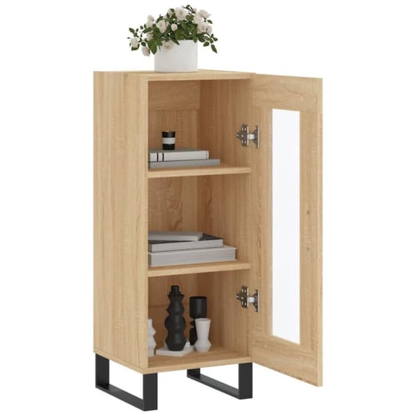 vidaXL Skänk sonoma-ek 34,5x34x90 cm konstruerat trä