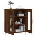 Miniatyrbilde 3 av 11: vidaXL Skjenk brun eik 69,5x34x90 cm konstruert tre
