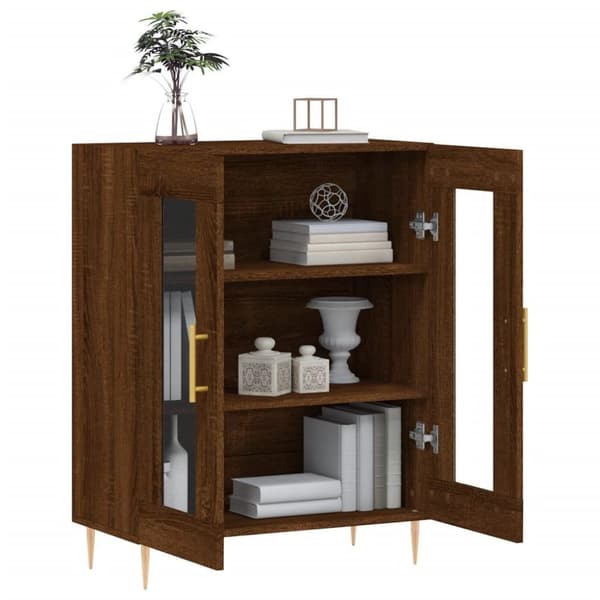 vidaXL Skjenk brun eik 69,5x34x90 cm konstruert tre