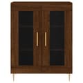 Miniatyrbilde 4 av 11: vidaXL Skjenk brun eik 69,5x34x90 cm konstruert tre