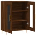 Miniatyrbilde 5 av 11: vidaXL Skjenk brun eik 69,5x34x90 cm konstruert tre