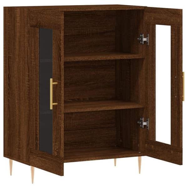 vidaXL Skjenk brun eik 69,5x34x90 cm konstruert tre