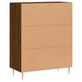 Miniatyrbilde 7 av 11: vidaXL Skjenk brun eik 69,5x34x90 cm konstruert tre