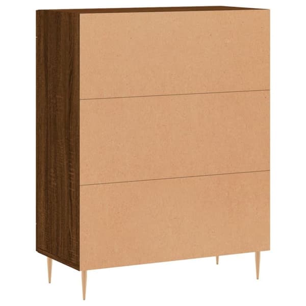 vidaXL Skjenk brun eik 69,5x34x90 cm konstruert tre